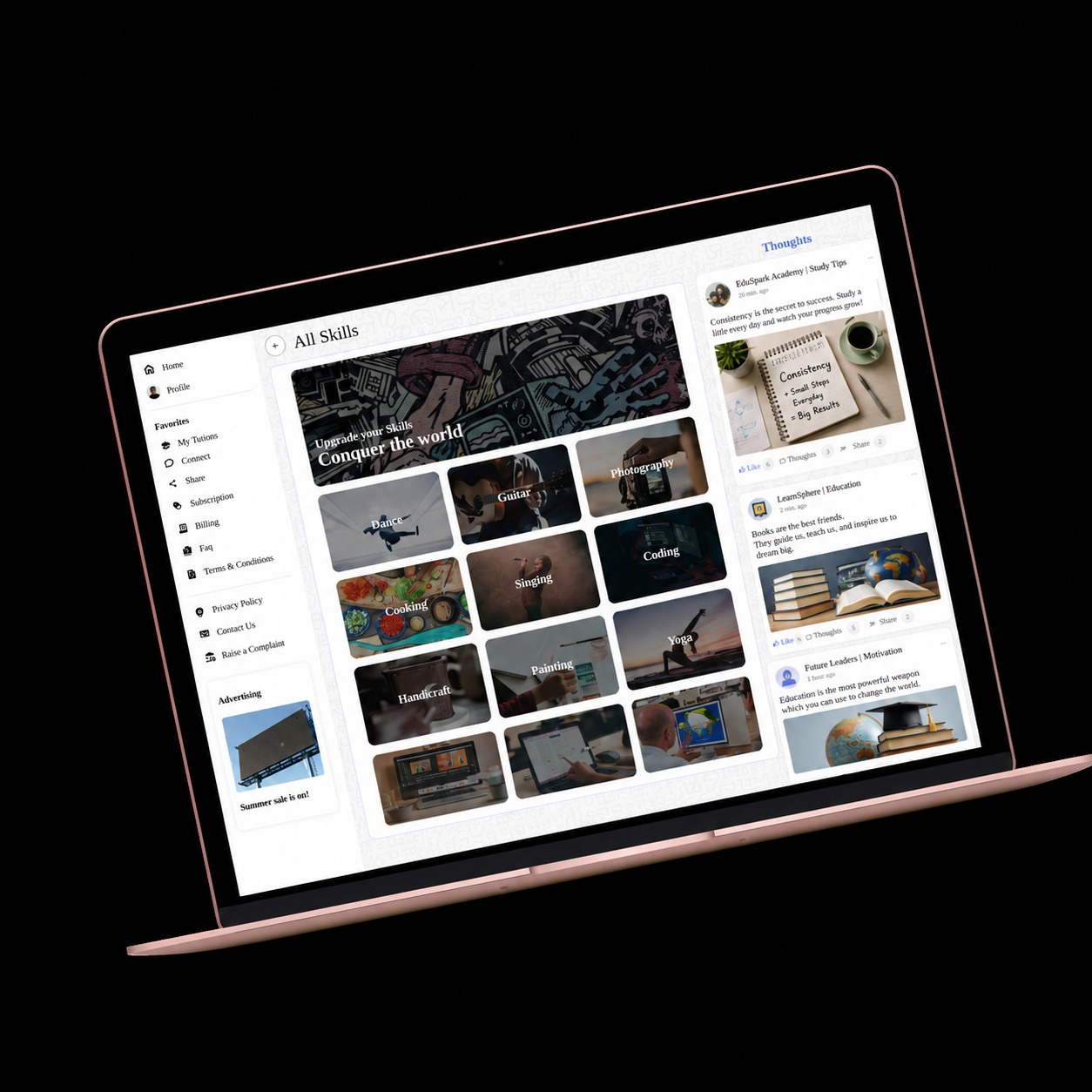GrowSmart laptop mockup