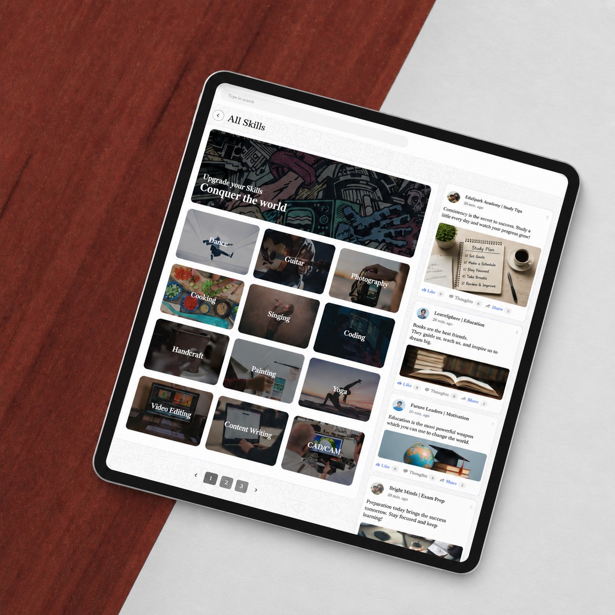 GrowSmart tablet mockup